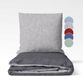 sleepling Set de literie en flanelle 155x220 cm Gris foncé/Gris clair Coton