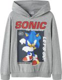 NAME IT Jongens Sweater NKMALFE SONIC NREG SWEAT W HOOD BOX SKY - Grijs Gemêleerd - Maat 134/140