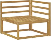 vidaXL Outdoor Hoekbank Wit 83 x 83 x 73 cm