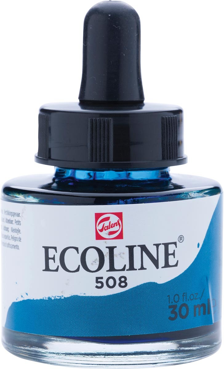 Talens Ecoline waterverf flacon van 30 ml pruisischblauw