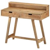 VidaXL Bureau 100x45x90 cm massief ruw mangohout