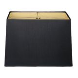 Royal Designs Black Hardback Rectangular Lamp Shade, (5" x 10") x (8" x 12") x 9.5"