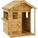 Kangui Maisonnette Bois Enfant Extérieur Cosi - Toit Étanche - Comptoir - Mini Terrasse Préau