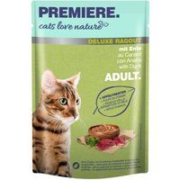 PREMIERE katten houden van Nature Deluxe Ragout eend 24x100 g