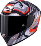 Suomy SR-GP Evo Infrared Helm - Integraalhelm - Maat M (57/58 cm) - Carbon - Grijs/rood/zwart