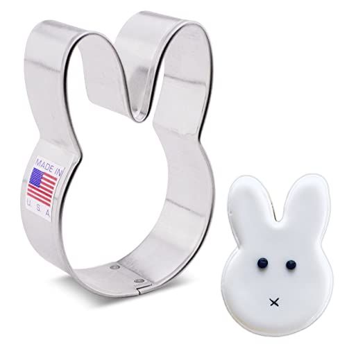 Ann Clark Cookie Cutters Leuke Bunny Head Cookie Cutter, 3" - Made in USA