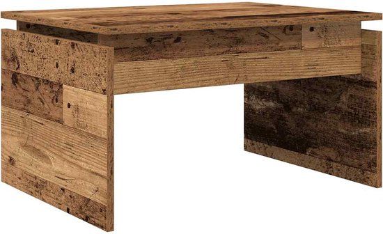 vidaXL Salontafel 68x50x38 cm bewerkt hout oud houtkleurig