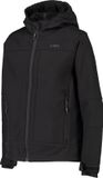 CMP Fix Hood 3a00094 Softshelljack Zwart 4 Years Jongen