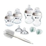 Tommee Tippee Closer to Nature Babyfles voor pasgeborenen, starterset, borstachtige zuiger met anti-koliekventiel, verschillende maten en kleuren