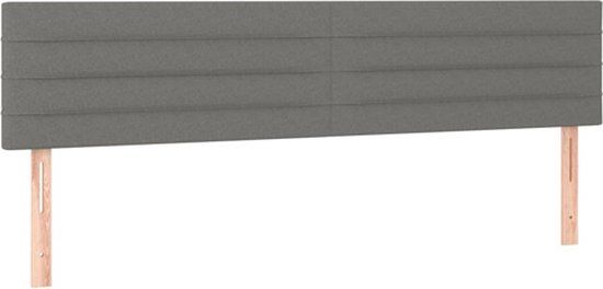 vidaXL Hoofdbord Stof Donkergrijs 160x5x78/88 cm