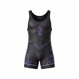 Merkloos / Sans marque LEADER ID Party Singlet Queen Black/Purple - MAAT XS
