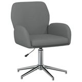 vidaXL Draaistoel - 54 x 58 x 90 cm - Donkergrijs - Stof