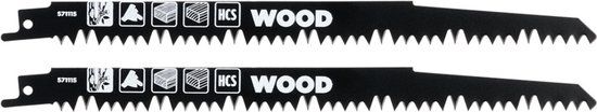 KWB HCS reciprozaagblad – 242 mm, grove vertanding (5 mm) voor hout en snoeiwerk