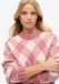 Superdry - Pull à carreaux - Femme - Mauvewood pink