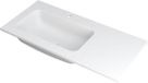 Wastafel INK Faktor Wastafel Polystone Links met 1 Kraangat - 1000x450x15 mm - Mat Wit