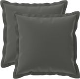 vidaXL - Kussensloop - 2 stuks - HOUTEN - Antraciet - 45 x 45 cm - Polyester