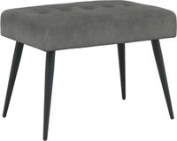 vidaXL Bank met knopen tufting Donkergrijs 60 x 40 x 45 cm fluweel