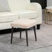 Tabouret Repose-pieds Ours En Peluche Beige