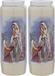 Enlightening Candles Noveenkaars - 2x - wees gegroet - wit - met gebed - 6 x 18 cm - 9 dagen - kaarsen - Gedenkkaars - Graflicht/herdenkingslicht