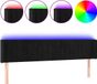 vidaXL Hoofdbord LED 203x16x78/88 cm fluweel zwart