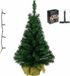 Decoris Kaemingk B.V. Volle kerstboom 75 cm - 81 takken - met warm witte verlichting - 120 led lampjes - verlicht kunstboompje