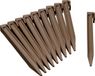 Nature Grondpennen - 20x stuks - kunststof - voor grasranden / borderranden - taupe bruin - 26,7 cm