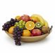 Home & Styling plat à fruits - rond - manguier - 39 x 10 cm - avec poignées