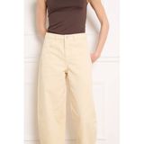 LOLALIZA High Waist Barrel Jeans Beige
