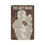 To My Dad If I Could Give You One Thing in Life Gift for Dad from Daughter Verjaardag, print muurkunst nieuwigheid Vaderdag tinnen metalen bord plaquette bar pub vintage retro wanddecoratie 20 x 30 cm