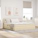 Maison Exclusive - Lit coffre avec matelas, couleur crème, 200 x 200 cm, simili cuir