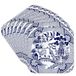 3drose CST_262242_2 Onderzetters wilgenhout, 8-delig, blauw/wit