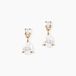 Boucles d'oreilles pendantes Naellya plaqué or oxyde de zirconium