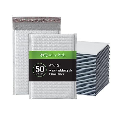 Quality Park Bubble Mailers - 15.2 x 25.5 cm - White - 50/Box