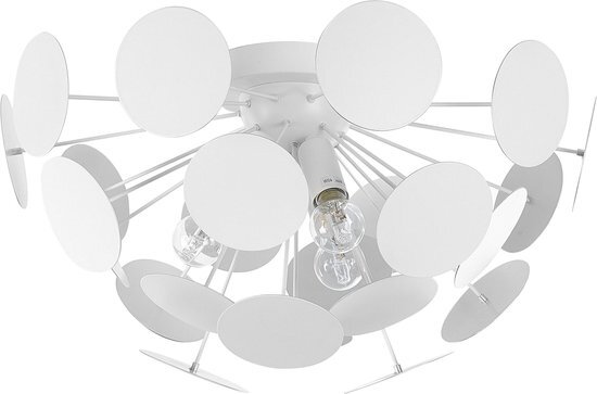 Beliani maritsa - plafondlamp-wit-metaal
