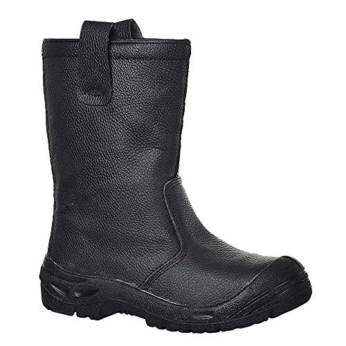 Portwest Steelite Rigger Boots with Steel Toe Cap - Black - Size 40