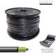 Sediles Elektrische kabelslang Zwart 200 m 3 x 1 mm H05VV-F