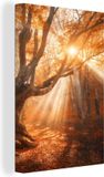 OneMillionCanvasses Canvas schilderij 120x180 cm - Boom - Natuur - Herfst - Modern - Wanddecoratie