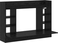 vidaXL Aan de muur bevestigd bureau Zwart eiken 105 x 48 x 75 cm