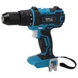 DEDRA SAS+ALL accuboormachine/schroevendraaier zonder accu/oplader, LED-verlichting, automatische stopfunctie bij achteruitdraaien, 2-toerenversnellingsbak voor boren, comfortabele rubberen handgreep