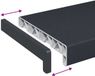 vidaXL - Appui de fenêtre - anthracite - avec - grain de bois - 100 - x - 20 - x - 4,5 - cm - PVC
