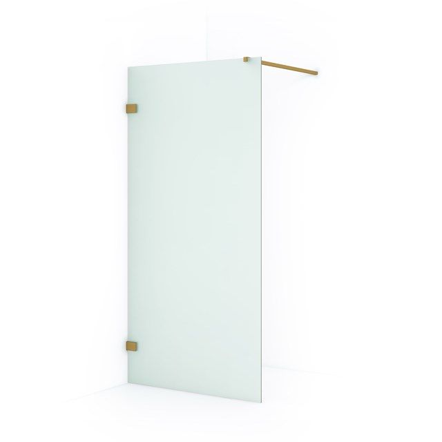 Maxaro Inloopdouche Diamond 100cm 8mm Mat Veiligheidsglas Goud