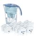 Laica J9074A1 kit 13 biflux filters en filterkan, 2,3 liter totaal, 1,2 liter gefilterd