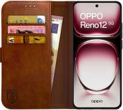 Rosso Element Oppo Reno 12 Hoesje Book Case Wallet Bruin