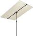 vidaXL Parasol met aluminium paal 2x1,5 m zandwit