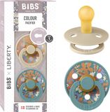 BIBS x Liberty Colour Fopspeen - 0-6 mnd - 2-pack - Rond - June Blossom/Vanilla Hush