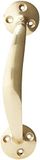 Bulk Hardware BH02100 Victoriaanse beugelgreep 150 mm, messing, wit