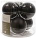 Decoris Kerstballen - 12x stuks - zwart - D7 cm - glas - glans en mat
