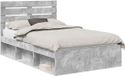 vidaXL Bedframe gris béton 120 x 200 cm pin massif