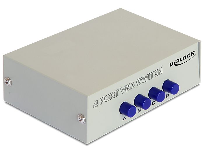 DeLOCK 87635 - Seriële switch box - beige - metaal - bedraad