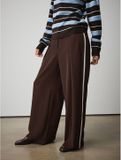 Next - Dames - Broek met elastische achterzijde en wijde pijpen - Bruin